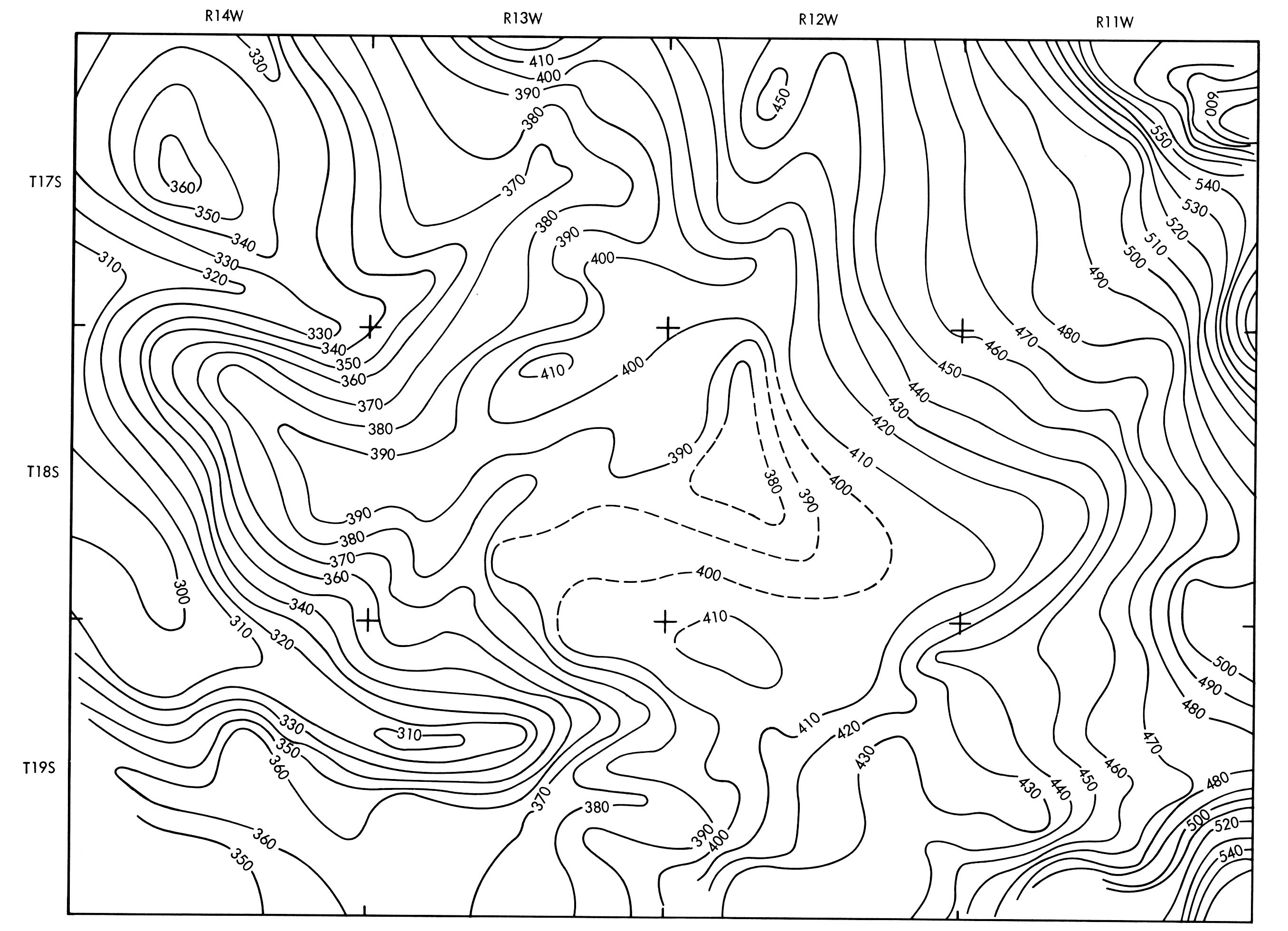 Routes Of Great Travelers On The Contour Map